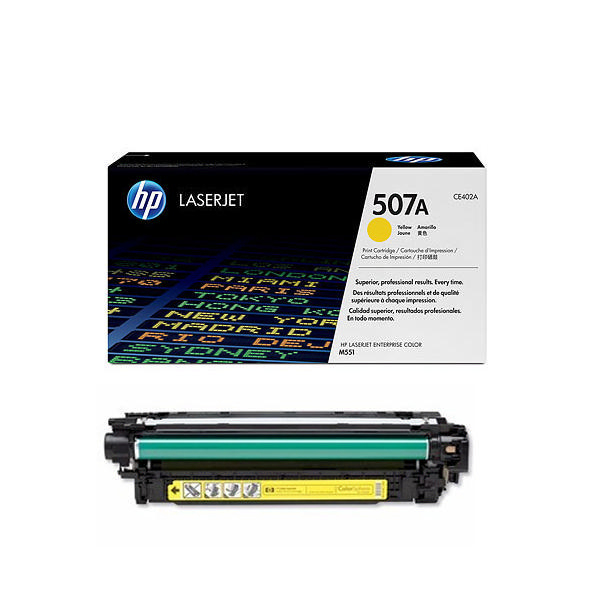 hp 507a yellow laserjet toner cartridge hp 507a yellow laserjet toner cartridge