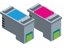 Cyan and Magenta Ink Cartridges