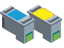 Cyan and Yellow Ink Cartridges