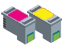 Magenta and Yellow Ink Cartridges