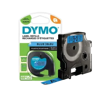 Dymo Black on Blue Label Tape