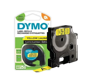 Dymo Black on Yellow Label Tape