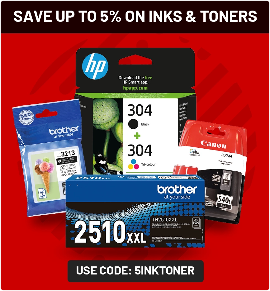 Save up to 5% on Inks and Toners