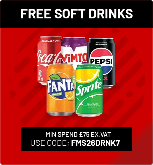 Free Drinks when you spend £75 ex.vat